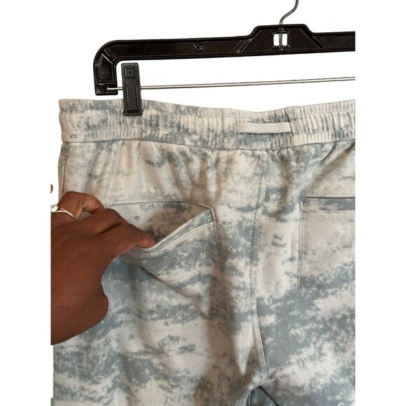 Athleta Farallon Jogger Pants Drawstring Atleisure Tie Dye Gray White Sz M - Picture 4 of 11